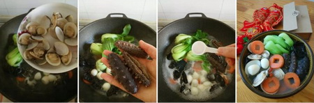 鲜蛤海参汤的做法