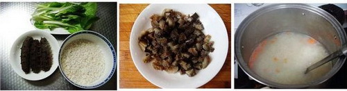 海参青菜粥的做法