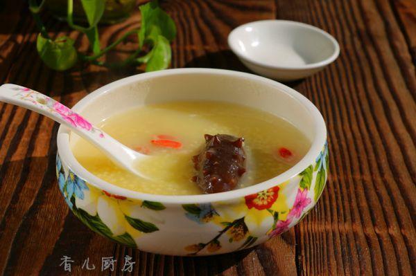 海参小米粥的做法